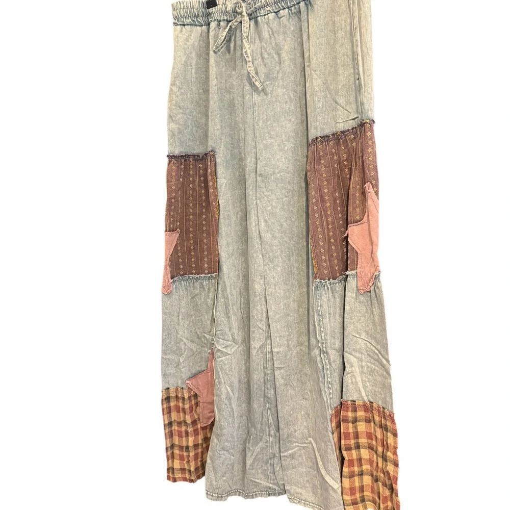 🆕 Easel Wide-Leg Patchwork Pants 👖 - Picture 8 of 9
